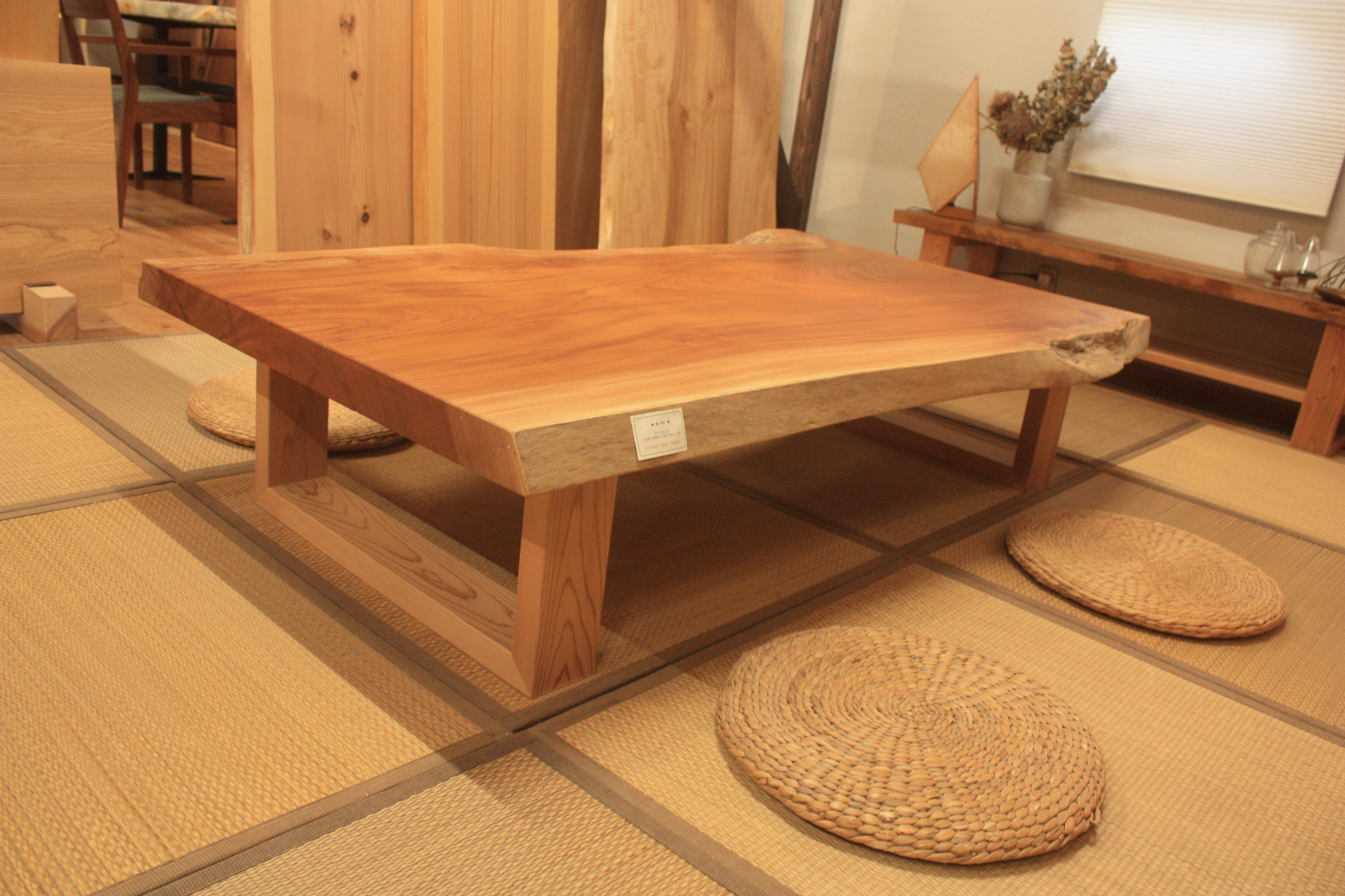 Wood 出雲テーブル 座卓 一枚板 無垢材 天然木 送料別途 【送料無料